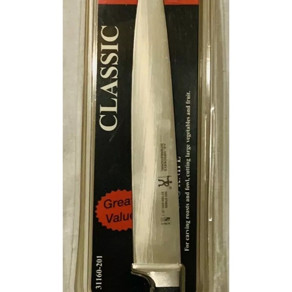 New J.A. Henckels International Classic Carving Knife Stainless Steel Black POM